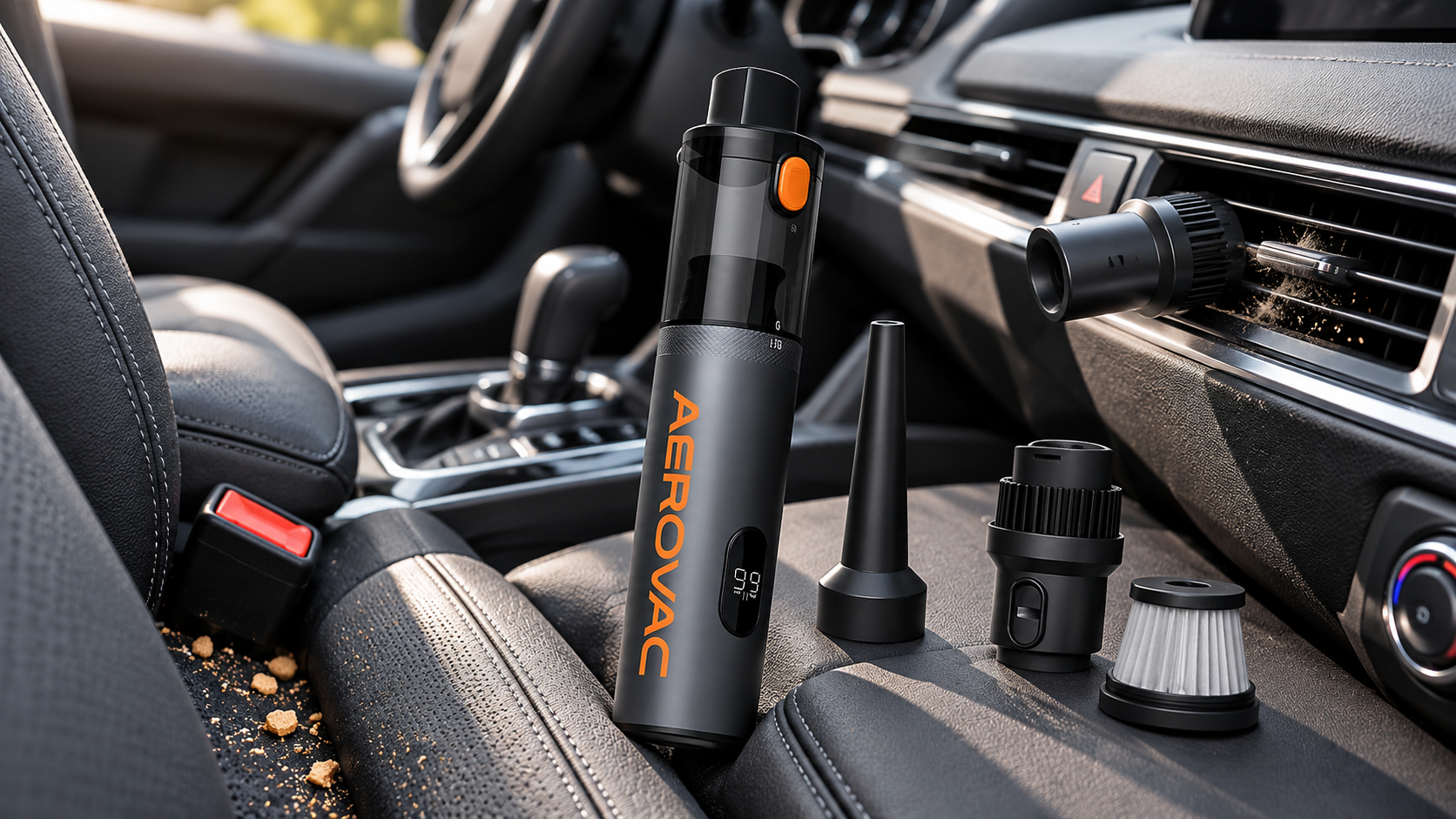 Clean Car Vents and Seat Gaps With AeroVac’s 2-in-1 Air Duster and Vacuum