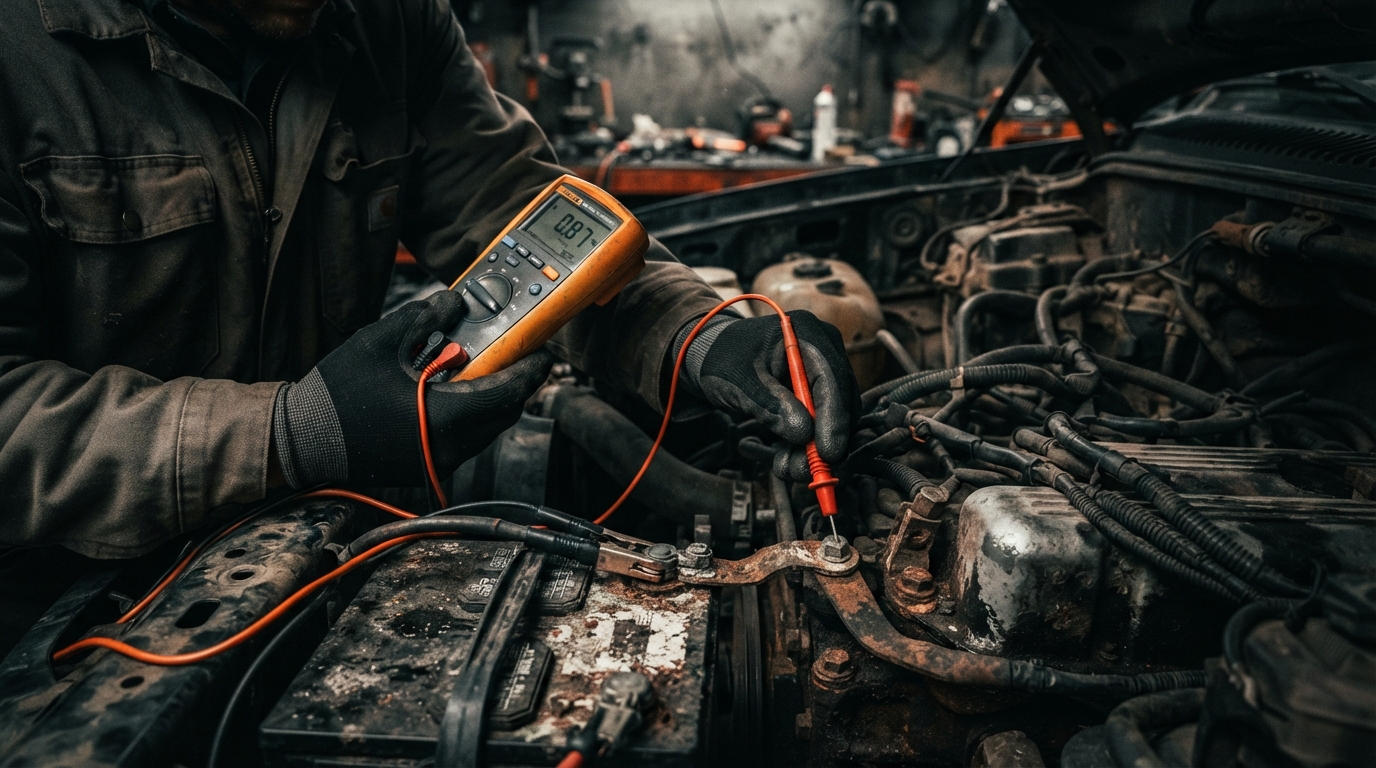 Editorial illustration for How to Test a Bad Automotive Ground With a Multimeter: A Symptom-Based Diagnostic Framework